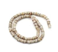 Cuenta septal de concha natural para hacer joyas, 3 colores, hebra plana de piedras preciosas para pulseras de bricolaje