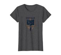 Cuentacuentos Libro Mágico Pluma Literario Camiseta, Mujer, Jaspeado Oscuro, XL