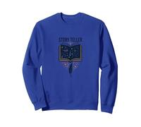 Cuentacuentos Libro Mágico Pluma Literario Sudadera, Unisex para Adultos, Azul Real, S