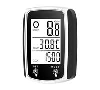CuentakilóMetros Bicicleta Ordenador for Bicicleta con Cable, Resistente al Agua, odómetro, Velocidad de Ciclismo Velocimetro Bicicleta(White)