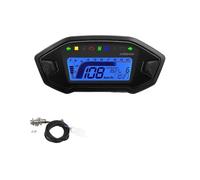 Cuentakilómetros doble motocicleta Medidor de panel digital universal para motocicleta, tacómetro, odómetro, nivel combustible, temperatura del agua para 2 y 4 cilindros