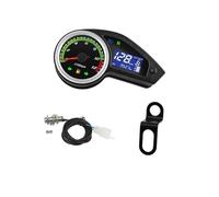 Cuentakilómetros doble motocicleta Velocímetro y tacómetro para motocicleta, instrumento digital, odómetro, tablero de instrumentos para 12 V, velocímetro universal