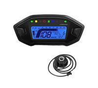 Cuentakilómetros para Moto Velocímetro Digital Universal para Motocicleta, Tacómetro, Tablero De Instrumentos De 10 000 RPM, Medidor De Panel, Odómetro Doble, Tacómetro