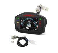 Cuentakilómetros velocímetro 2023 Universal 12v Moto Pantalla De Salpicadero Velocímetro De Motocicleta Panel De Instrumentos Odómetro Tacómetro para 2/4 Cilindros(with Sensor)