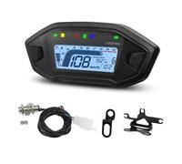 Cuentakilómetros velocímetro HD 12V Moto Tablero Velocímetro Digital Tacómetro Instrumento De Motocicleta Pantalla LED 0~10000 RPM para 1-4 Cilindros(with W Bracket)