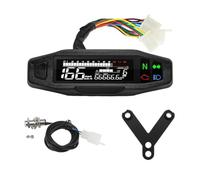 Cuentakilómetros velocímetro Medidor Digital Universal para Motocicleta, Velocímetro, Odómetro, RPM, De Combustible, Indicador, Luz Señal Giro para Todos Los Motores(B Meter and Sensor Y)
