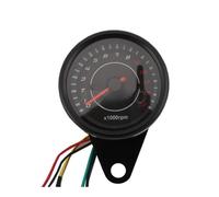 Cuentakilómetros velocímetro Tacómetro LED para Motocicleta, Medidor De, Contador Rev 0 A 13000 RPM, Velocímetro para, Viaje, Odómetro(Black)