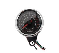 Cuentakilómetros velocímetro Tacómetro LED para Motocicleta, Medidor De, Contador Rev 0 A 13000 RPM, Velocímetro para, Viaje, Odómetro(Silver)