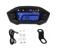 Cuentakilómetros velocímetro Velocímetro Digital Universal para Motocicleta, Velocímetro De 13000rpm para Vehículo De Motor De 2-4 Cilindros, Odómetro Ajustable, Velocímetro(Sensor and Bracket)