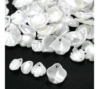 Cuentas acrílicas, 100 Uds. Cuentas de pétalos perlas imitación acrílicas varios tamaños multicolores for bricolaje(Mix)