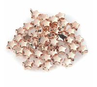 Cuentas acrílicas, 100 Uds. Cuentas espaciadoras CCB de estrella 4-6mm, oro y plata for fabricación joyería DIY(3)