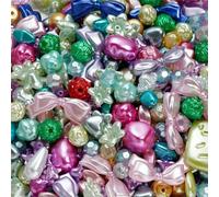 Cuentas acrílicas, 20g 2-45mm Multicolor Acrílico Perlas Sueltas Hallazgos de Joyería(22)