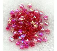 Cuentas acrílicas, 50 cuentas espaciadoras acrílicas de estrella cinco puntas multicolor 11 mm for fabricación joyería DIY(4)
