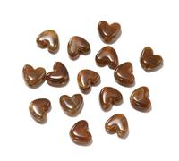 Cuentas acrílicas, 50 Uds. Cuentas espaciadoras de piedra imitación corazón acrílico 8mm for hacer joyería DIY Multicolor(Brown)