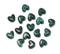 Cuentas acrílicas, 50 Uds. Cuentas espaciadoras de piedra imitación corazón acrílico 8mm for hacer joyería DIY Multicolor(Dark green)