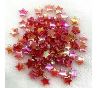 Cuentas acrílicas, 50 Uds. Cuentas espaciadoras sueltas acrílicas de estrella cinco puntas Multicolor 11mm for hacer joyería DIY(8)