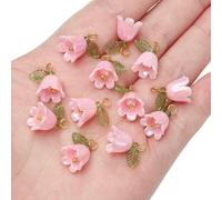 Cuentas acrílicas, Cuentas acrílicas de capullo flor lirio los valles, 11x14,0mm, paquete multicolor 2-10 Uds. for hacer joyas DIY(Style5,11x14.0mm 2pcs)