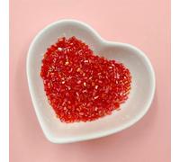 Cuentas acrílicas, Cuentas de tubo vidrio Multicolor, 2mm, 1000 Uds. for accesorios costura artesanal y joyería DIY(Red)