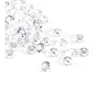 Cuentas acrílicas Cuentas decorativas Cuentas acrílicas transparentes Cuentas de bricolaje 1000 piezas 6 mm Relleno de jarrón azul transparente Decoración para fiesta de boda (Transparente)