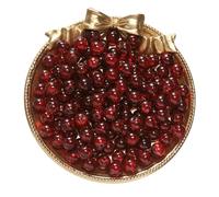 Cuentas acrílicas, Cuentas espaciadoras de vidrio craquelado 8 mm, multicolor, 50/100 unidades for la creación joyas DIY(Dark red,100pcs)