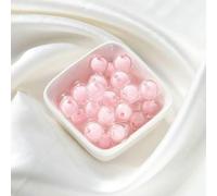 Cuentas acrílicas, Cuentas sueltas acrílicas redondas for hacer joyas DIY, multicolor, 8-15mm, 30-50 Uds(Transparent Pink,8mmx50pcs)