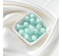 Cuentas acrílicas, Cuentas sueltas acrílicas redondas for hacer joyas DIY, multicolor, 8-15mm, 30-50 Uds(Transparent Green,8mmx50pcs)