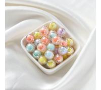 Cuentas acrílicas, Cuentas sueltas acrílicas redondas for hacer joyas DIY, multicolor, 8-15mm, 30-50 Uds(AB color,10mmx50pcs)