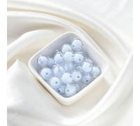 Cuentas acrílicas, Cuentas sueltas acrílicas redondas for hacer joyas DIY, multicolor, 8-15mm, 30-50 Uds(Transparent Blue,10mmx50pcs)