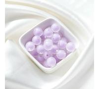 Cuentas acrílicas, Cuentas sueltas acrílicas redondas for hacer joyas DIY, multicolor, 8-15mm, 30-50 Uds(Frosted Purple,10mmx50pcs)