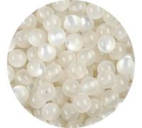 Cuentas acrílicas, Cuentas sueltas redondas de ojo gato resina, Multicolor, 8mm/10mm, paquete 30-50 Uds. for joyería DIY(White,10mmout 30Pcs)