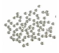 Cuentas acrílicas, Paquete de 50 tapas espaciadoras tibetanas plata y oro antiguos for la fabricación joyas. Varios tamaños(6mm 50pcs-a)