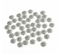 Cuentas acrílicas, Paquete de 50 tapas espaciadoras tibetanas plata y oro antiguos for la fabricación joyas. Varios tamaños(14.0mm 50pcs)