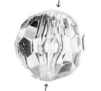 Cuentas acrílicas, tamaño 12 mm, tamaño del agujero: 1,2 mm, brillo transparente, 77 unidades