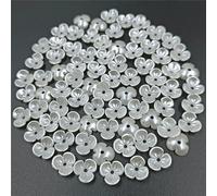 Cuentas acrílicas, WhiteS Perla de imitación Acrílico Hojas Cuentas DIY Joyería Paquete 50 o 100 piezas 1-11 mm(50pcs-Style 4-10mm)