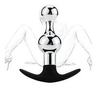 Cuentas anales, tapón anal, bola anal de metal, tapón anal, tapón anal con base de silicona, masajeador vaginal de próstata, dilatador anal, dilatador SM, masturbación, juguete sexual para hombres