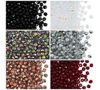 Cuentas checas facetadas de vidrio, Fire-Polished, redondas de 4mm. Seis colores. Total de 600 uds. (1/2 Mass). Set 4SFP608 (4FP001 4FP002 4FP003 4FP007 4FP090 4FP104)