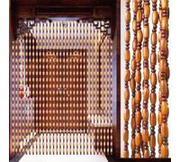 Cuentas colgantes de madera y bambú Cortinas para puertas y ventanas Puertas separadoras Cortinas de cuentas Paneles de ventana de malla Papel pintado de pared Decoración del hogar Partición Vintage