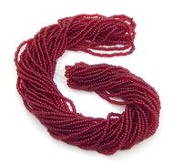 Cuentas de 2 mm Preciosa Ornela checas 9000 unidades de perlas de cristal CZ 11/0 24 en varias hebras (burdeos opacos)