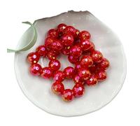 Cuentas de acrílico con forma de flor, Cuentas de flores acrílicas for hacer joyas, paquete 100, multicolor, redondas 21,7x8,2mm(Green)