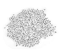1000 piezas de cuentas de acrílico del alfabeto cuentas redondas planas blancas con letras negras A-Z cuentas de letras para hacer joyas de bricolaje artesanías collares pulseras Surtidos de abalorios