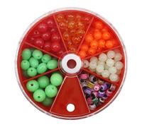 Cuentas de, cebos Redondos de Goma Suave, Huevos, Cuentas para Aparejos, Accesorios para señuelos con Caja de Almacenamiento, Cuentas flotantes, Cuentas espaciadoras con Estuche Compacto | Ideal