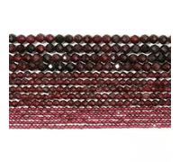 Cuentas de citrino, ópalo, jade y ónix facetadas naturales, de 2, 3 y 4 mm, para hacer joyas, accesorios de pulsera DIY, granate, 2 mm (aprox. 170 unidades)