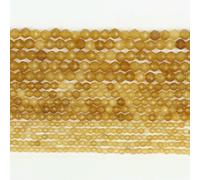 Cuentas de citrino, ópalo, jade y ónix facetadas naturales, de 2, 3 y 4 mm, para hacer joyas, accesorios de pulsera DIY, topacio, 3,0 m (aprox. 110 unidades)