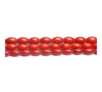 Cuentas de coral con forma de arroz de color rojo natural, cuentas espaciadoras sueltas para hacer joyas, pulseras, collares, 4 x 8 mm, 5 x 8 mm, 6 x 9 mm, 15 pulgadas, útiles y atractivas
