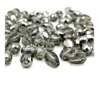 Cuentas de cristal austriaco facetadas en forma de gota de agua, 3 x 5, 5 x 7, 8 x 11 mm, para hacer joyas, cuentas de vidrio en forma de lágrima, suministros para pulseras y pendientes, d35 media p