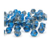 Cuentas de cristal bicono 3/4/6 mm, cuentas vidrio, espaciadoras sueltas for hacer joyas, pulseras, collares, accesorios DIY para pulseras de amistad(37,3mm(about 120pcs))