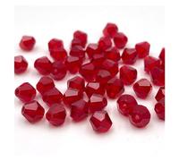 Cuentas de cristal bicono 3/4/6 mm, cuentas vidrio, espaciadoras sueltas for hacer joyas, pulseras, collares, accesorios DIY(Color-08,4mm(about 90pcs))
