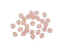 Cuentas de cristal brillantes 4 mm, cuentas vidrio, espaciadoras sueltas for pulseras, fabricación joyas DIY, 200 piezas(Silk)