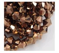 Cuentas de cristal chapadas en color AB rojo rosa 4 mm, nudo lazo bicono, diadema, borla, accesorios joyería, aretes, pulseras para pulseras de amistad(Picture color-24)