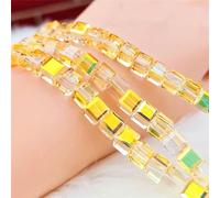 Cuentas de cristal, Cuentas de vidrio bicono multicolor 2 a 10 mm, paquete 720 a 1800 piezas for hacer joyas DIY(Brilliant Gold,3mm about 980 PCS)